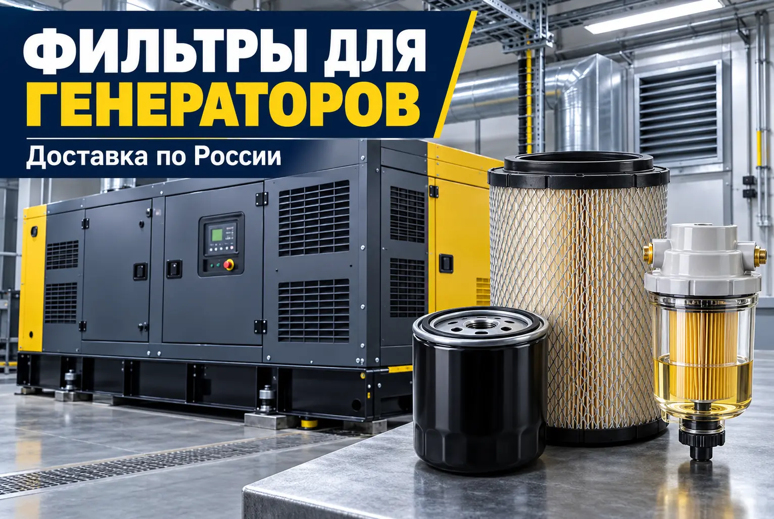 Продажа фильтров для генераторов и расходных материалов с доставкой по России